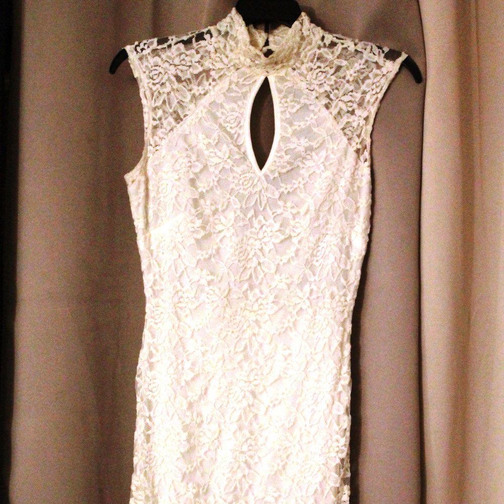 Off white lace mini dress small  ★★★★★